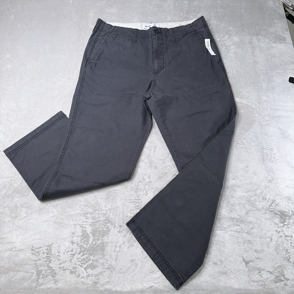 Old Navy Men's Gray Lived-In Loose Built -In-Flex Pants 36x30 NWT